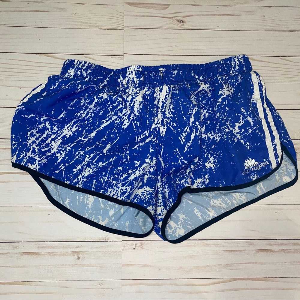 Lotus Leggings Blue Strike Running Shorts